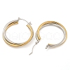 202 Stainless Steel Multi Layered Hoop Earrings EJEW-H003-35GP-2
