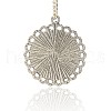 Antique Silver Tone Alloy Resin Pendants PALLOY-J343-01AS-2