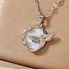 Brass Crystal Rhinestone Dragonfly Ring Pendant Necklaces NI8303-2-1