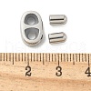 304 Stainless Steel Slider Beads and Cord End Caps STAS-P224-03P-2