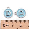 Platinum Plated Alloy Enamel Charms X-ENAM-S118-04D-P-3