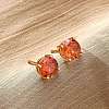 Flat Round Brass Pave Cubic Zirconia Stud Earrings for Women EJEW-G428-29A-01-1
