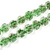 Luminous Handmade Gold Foil Glass Beads Strands FOIL-N029-01F-1