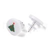 Christmas Theme Acrylic Stud Earrings for Women EJEW-U016-08P-3