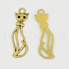 Tibetan Style Alloy Kitten Pendants GLF10383Y-NF-1