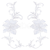 Peony Polyester Embroidery Ornament Accessories PATC-WH0008-04C-1