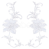 Peony Polyester Embroidery Ornament Accessories PATC-WH0008-04C-1