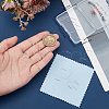 Beebeecraft 30Pcs 925 Sterling Silver Ear Stud Findings with 1Pc Double Sided Suede Fabric Silver Polishing Cloth FIND-BBC0015-87-3