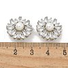 Rack Plating Brass Micro Pave Cubic Zirconia Buttons KK-K293-09P-01-3