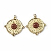 PVD Vacuum Plating 201 Stainless Steel Natural Red Jasper Pendants STAS-C064-VC890-3