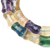 Natural Colorful Fluorite Beads Strands G-H051-B01-02-4