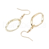 304 Stainless Steel Oval Dangle Earrings EJEW-JE06290-4