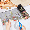 Polyester Embroidery Floral Mesh Fabric OCOR-WH0085-30-3