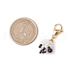 Sheep Glass Seed Beaded Pendant Decoration HJEW-MZ00175-4