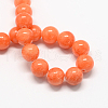 Natural Dyed Yellow Jade Gemstone Bead Strands X-G-R271-10mm-Y31-1