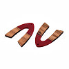 Opaque Resin & Walnut Wood Pendants RESI-N025-029-B04-3
