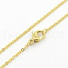304 Stainless Steel Cable Chain Necklaces STAS-O037-101G-1