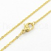 304 Stainless Steel Cable Chain Necklaces STAS-O037-101G-1