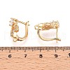 Brass Micro Pave Cubic Zirconia Hoop Earring Finding KK-N261-34G-3
