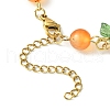 Fruit Autumn Theme Natural Carnelian Beaded Bracelets BJEW-TA00333-4