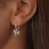 Dachshund Brass Pendant Necklaces & Hoop Earring Sets FS-WGFB62E-02-2