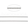 Tarnish Resistant 304 Stainless Steel Rope Chains CHS-G027-08A-P-2