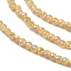 Electroplated Glass Beads Strands EGLA-P055-01A-AB02-4