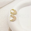 Heart Zinc Alloy Plastic Imitation Pearl Hoop Earrings FS-WGA8358-01-4