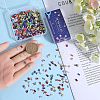 SUNNYCLUE 800Pcs 10 Colors 2-Hole Opaque Glass Seed Beads SEED-SC0001-45-3