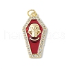 Brass Micro Pave Cubic Zirconia Pendants KK-F892-04G-02B-1