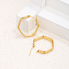 Hexagon Stainless Steel Hoop Earrings RN5602-3