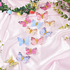 Gorgecraft 18Pcs 6 Styles Cloth Butterfly Alligator Hair Clip OHAR-GF0001-39-4