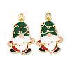 Christmas Alloy Enamel Pendants ENAM-V002-02J-G-1