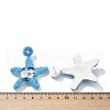 Starfish Glass Seed Beads Dangle Stud Earrings EJEW-S273-03-5
