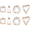 BENECREAT 8Pcs 4 Style Transparent Glass Pendants GLAA-BC0001-15-1
