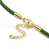 Leather Braided Cord Link Bracelets MAK-K022-01G-11-3