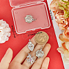 Beebeecraft 6Pcs 3 Styles Rack Plating Brass Micro Pave Cubic Zirconia Pendant STAS-BBC0013-24-3