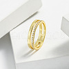 Simple Style 925 Sterling Silver Micro Pave Clear Cubic Zirconia Finger Rings WG5B003-04-1
