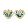 Brass Micro Pave Cubic Zirconia Pendants KK-A197-07G-1