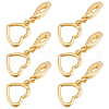 SUNNYCLUE 6Pcs Brass Hook Buttons AJEW-SC0003-20-1