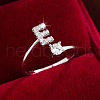 Brass & Cubic Zirconia Cuff Rings WG53F6D-05-1