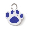 Handmade Polymer Clay Dog Paw Prints Pendants PALLOY-JF03804-3