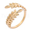 Stainless Steel Ear Of Wheat Open Cuff Rings for Women Men LB9093-2-1