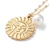 Golden Stainless Steel Pendant Necklace SA1727-2-2