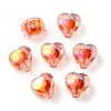 UV Plating Rainbow Iridescent Acrylic Beads OACR-F004-05C-1