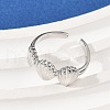 Brass Adjustable Open Cuff Rings for Women RJEW-R032-03P-2