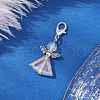 Angel Glass Pendant Decorations HJEW-JM02776-1