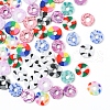 Handmade Polymer Clay Beads Strands CLAY-YW0001-46-5