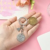 Alloy Enamel & Stainless Steel Keychain KEYC-YW00036-5