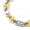 201 Stainless Steel Oval Links Chain Necklace NJEW-F22-39P-GP-3